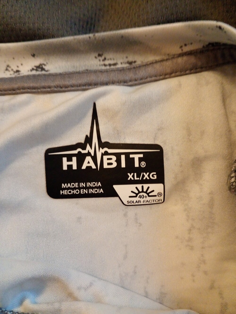Habit Shirt Men’s XL Gray Light Pullover Long Sleeve Fishing Outdoor Real Tree